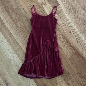 Velvet Spaghetti Strap Dress